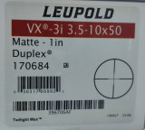OPTIKA LEUPOLD VX - 3i 3.5-10X50 DUPLEX Kataloski br. 170684