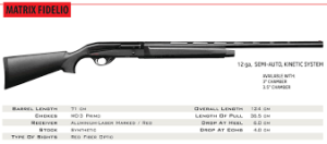 LOVAČKA PUŠKA KHAN ARMS MATRIX BLACK.SINT. 12/76 (INERCIONI SISTEM)