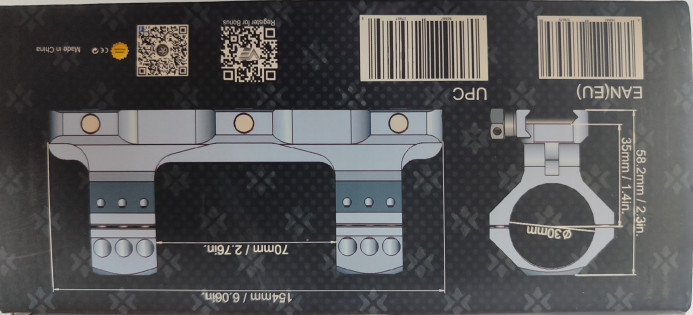 X-ACCU ONE PIECE HIGH PICATINNY XASR-3012