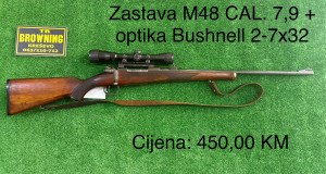 Zastava M48 CAL. 7,9 + optika Bushnell 2-7x32