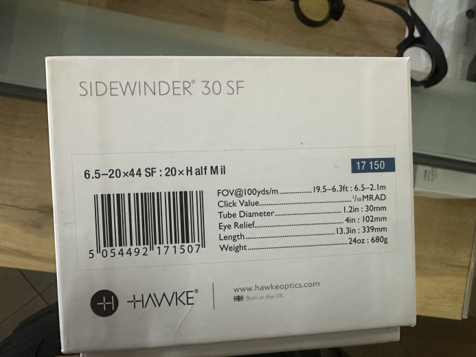 HAWKE OPTIKA SEDEWINDER 30SF 6,5-20X44 SF - 17150