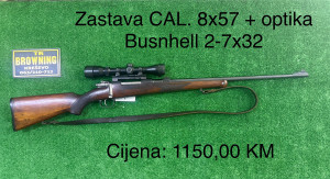 Zastava CAL. 8x57 + optika Busnhell 2-7x32