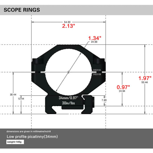 DISCOVERYOPT premium 7075AL nosači 34 mm