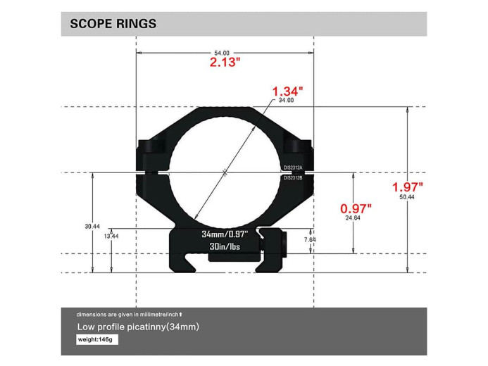 DISCOVERYOPT premium 7075AL nosači 34 mm