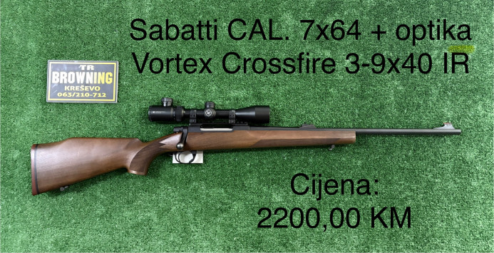 Sabatti CAL. 7x64 + optika Vortex 3-9x40 IR