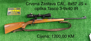 Crvena Zastava M70 CAL. 8x57 + optika Tasco 3-9x40 IR