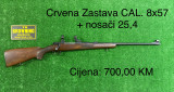 Crvena Zastava CAL. 8x57 + nosači 25,4