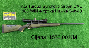 Ata Turqua Synthetic Green CAL. 308 WIN + optika Hawke 3-9x40