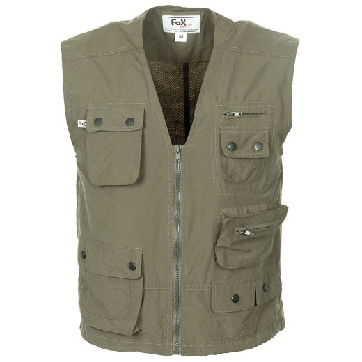 PRSLUK OUTDOOR VEST OD GREEN MICROFIBRE, L