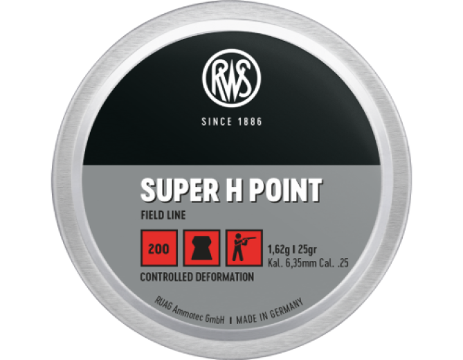 DIJABOLE RWS 6,35 SUPER H POINT 1.62GR 200 KOM