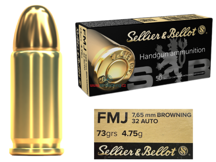 METAK S&B 7,65 32AUTO FMJ 4,75G 73GR