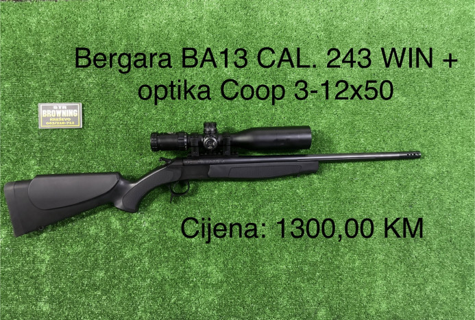 Bergara BA13 CAL. 243 WIN + optika Coop 3-12x50