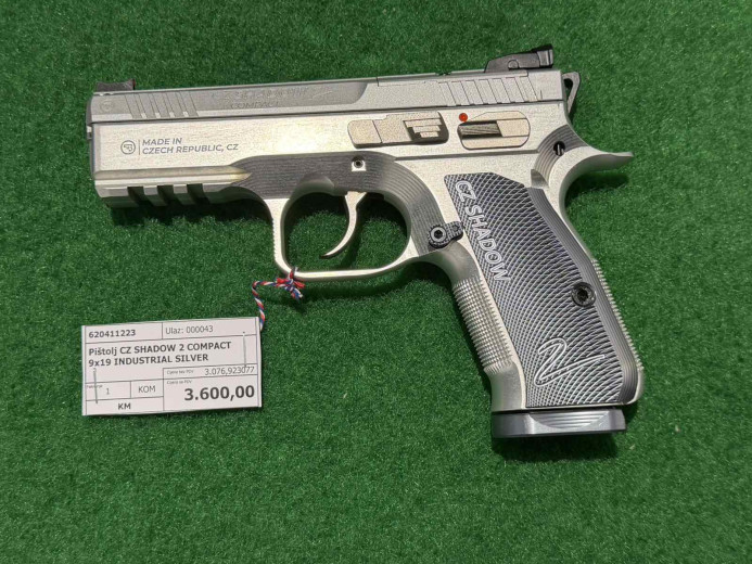 CZ SHADOW 2 COMPACT 9x19 INDUSTRIAL SILVER