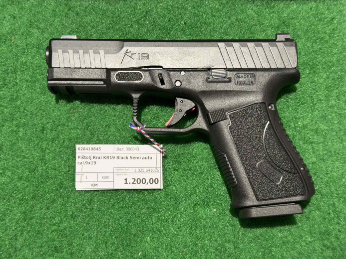 KRAL KR19 BLACK SEMI AUTO 9x19