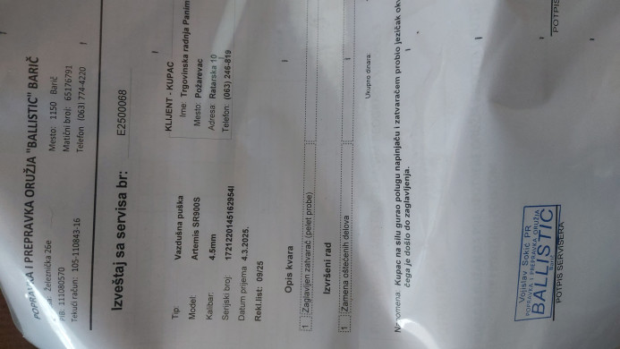 Vazdusna puska Artemis 900