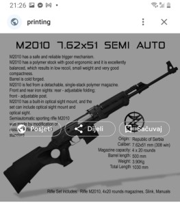 Lovacki karabin Winchester 308 zastava