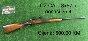 CZ CAL. 8x57 + nosači 25,4