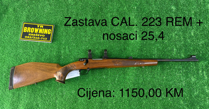 Zastava CAL. 223 REM + nosači 25,4