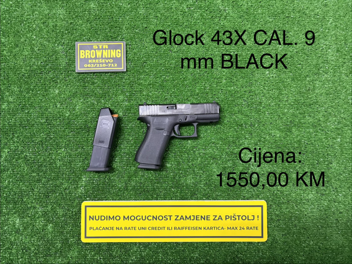 Glock 43X CAL. 9 mm BLACK