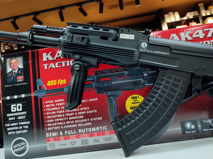AIRSOFT PUŠKA CYBERGUN KALASHNIKOV AK47 TACTICAL AEG 550 BBS 1,4J