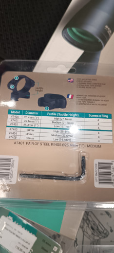 KONUS PICATINY RINGS D25,4mm MEDIUM