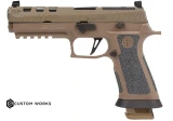 PIŠTOLJ SIG SAUER P320, 9MM, 5IN, DH3, COYOTE, STRIKER, X-RAY 3 SUPP SIGHTS, DH3 SILICON CARBIDE GRIP, (3) 21RD STEEL MAG, RAIL