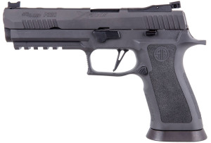 PIŠTOLJ SIG SAUER P320, 9MM, 5IN, LEGION, GRAY , STRIKER, FIBER OPT FRONT W/ R2 ADJ REAR, MOD HEAVY X GRIP, (3) 17RD STEEL MAG, RAIL