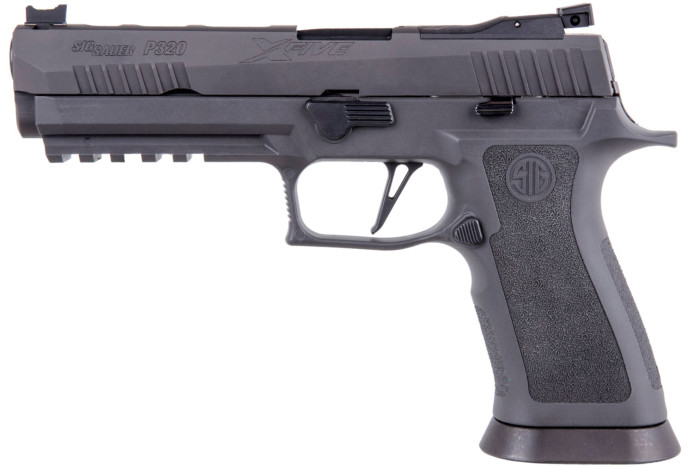 PIŠTOLJ SIG SAUER P320, 9MM, 5IN, LEGION, GRAY , STRIKER, FIBER OPT FRONT W/ R2 ADJ REAR, MOD HEAVY X GRIP, (3) 17RD STEEL MAG, RAIL
