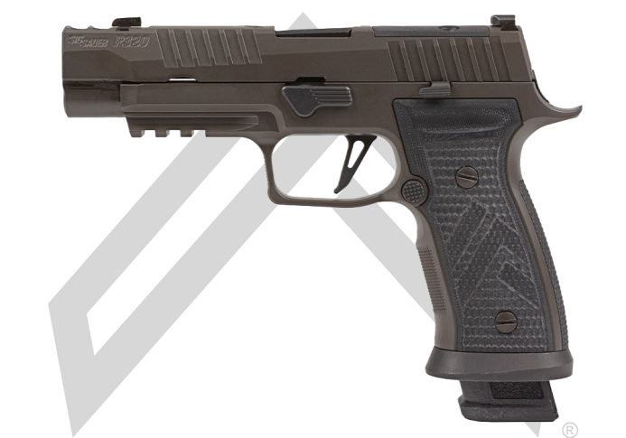 PIŠTOLJ SIG SAUER P320, 9MM, 3.9IN, X-SERIES, LEGION GRAY, STRIKER, AXG MODULAR GRIP , (3) 10RD STEEL MAG, OPTIC READY, COMPENSATED