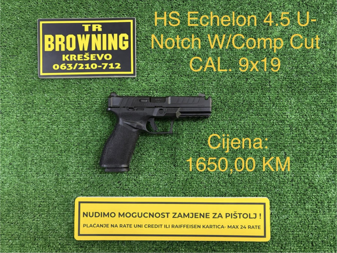 HS Echelon 4.5” CAL. 9x19 U-Notch W/Comp Cut