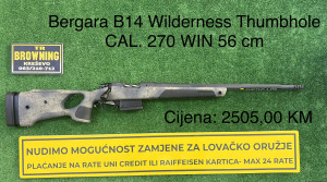Bergara B14 Wilderness Thumbhole CAL. 270 WIN 56 cm