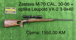 Zastava M-70 CAL. 30-06 + optika Leupold VX-2 3-9x40
