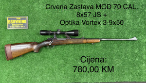 Crvena Zastava MOD 70 CAL. 8x57 + optika Vortex 3-9x50