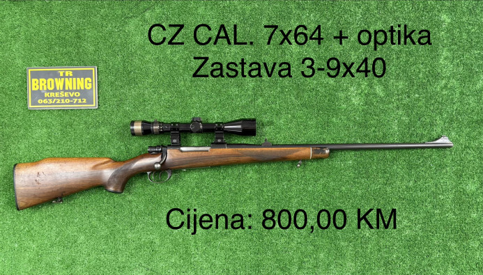 CZ CAL. 7x64 + optika Zastava 3-9x40