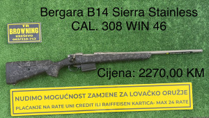 Bergara B14 Sierra Stainless CAL. 308 WIN 46 cm