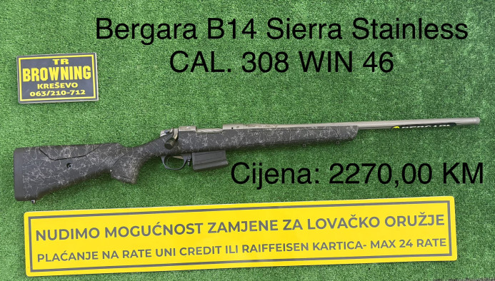 Bergara B14 Sierra Stainless CAL. 308 WIN 46 cm