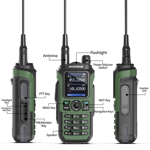 Radio stanica BAOFENG UV-21R (orange/zelena/siva)