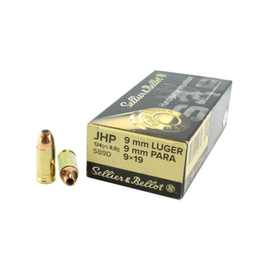Metak pištoljski SB 9mm LUGER JHP 124gr 8g