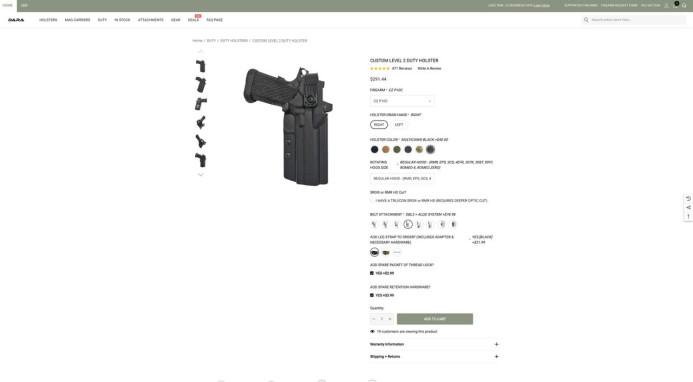CZ P-10C - Dara Holsters Level 2 Duty Holster