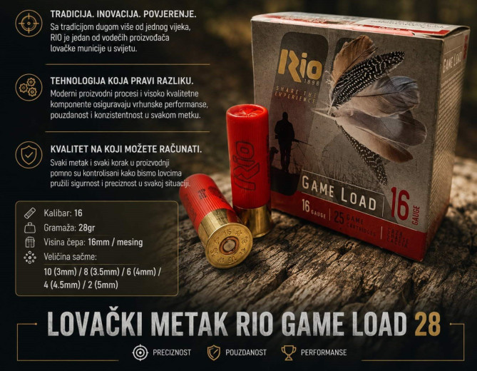 METAK SAČMA RIO GAME LOAD 9P 16/70 7,65