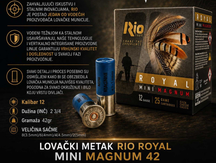 METAK SAČMA RIO ROYAL MINI MAGNUM 12/70 3,5