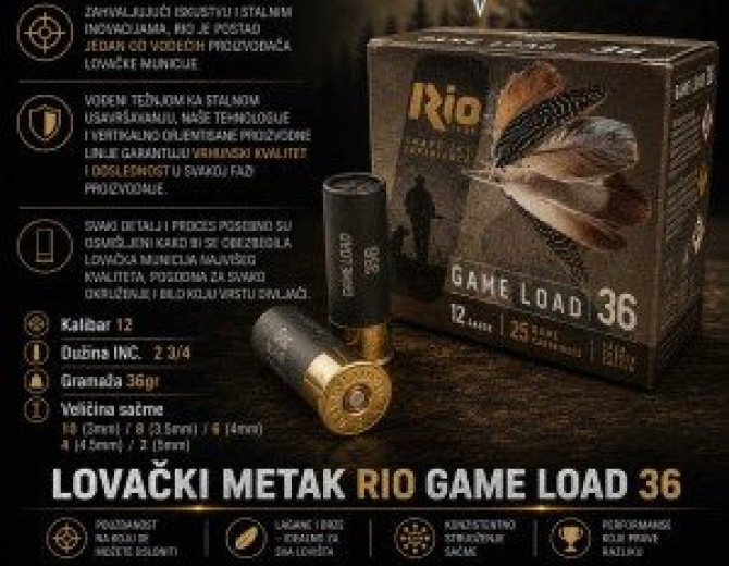 METAK SAČMA RIO GAME LOAD 36GR 12/70 3,5